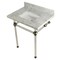 Kingston Brass 30X22 Marble Vanity Top W/ Acrylic Feet Combo, Marble/Nickel KVPB30MASQ6 - alternate 1